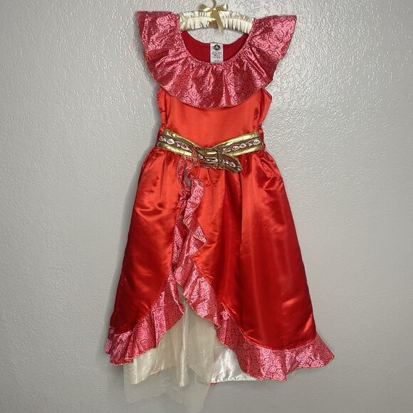 Disney Store Princess Elena of Avalor Costume Gown Girls 9-10 Belted Formal - Picture 2 of 8